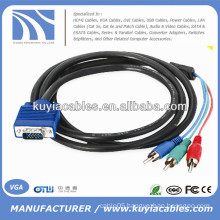 15 Pin VGA to 3 RCA cable